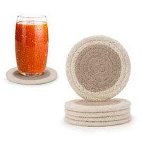 Cotton Beige & Off White Coaster