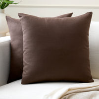 Canvas Dark Taupe Cushion Cover