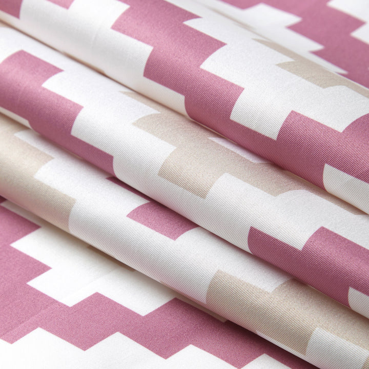 Printed Satin Fabric by Meter | Wide - 58 Inch Width (147 cm) | Soft Polyester Cloth for Curtains, Cushion Covers, Dresses, Kurtis, Crafts, Craft Sewing & Home Decor