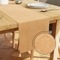 Embossed Velvet Gold Table Runner