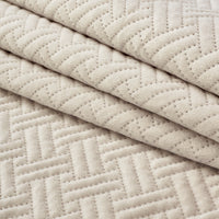 Quilted Polyester Fabric Beige Fabric