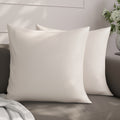 Faux Leather Cream Cushion Cover (Pack of 2)