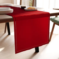 Cotton Red Table Runner (Pack of 1)