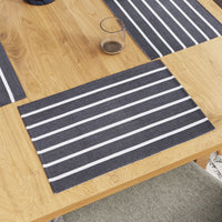 Cotton Roma Grey Stripes Placemat (Pack of 6)