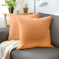 Embossed Velvet Peach Cushion Cover (Pack of 2)