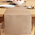 Ribbed Cotton Solid Beige Table Runner (Pack of 1)