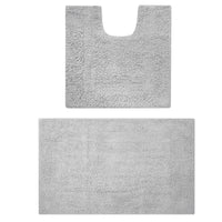 Cotton Grey Bathmat (Pack of 2)