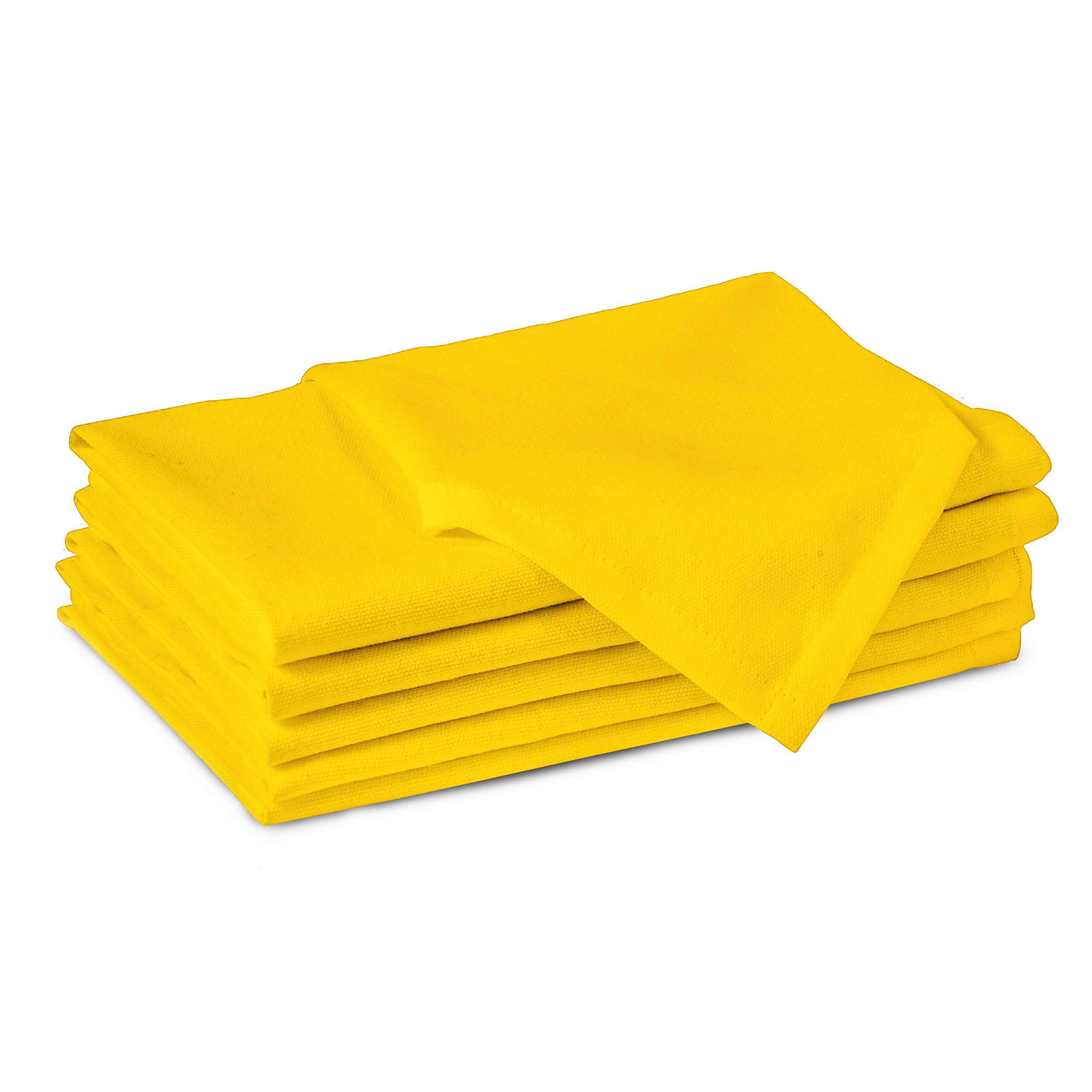 Cotton Sunbeam Yellow Table Napkins (Pack of 6)