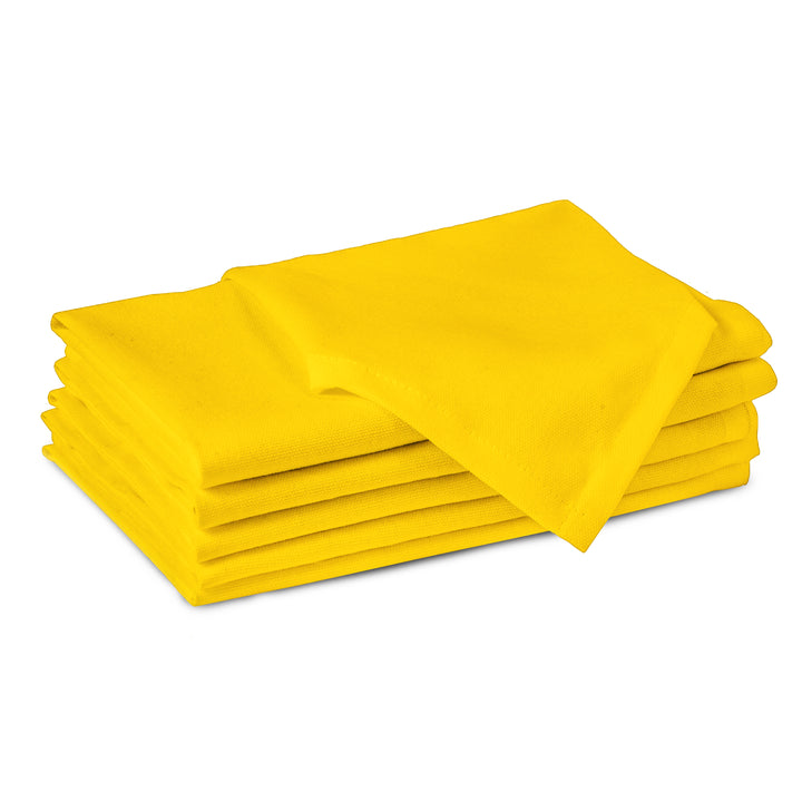 Cotton Sunbeam Yellow Table Napkins (Pack of 6)