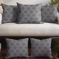 Micro Grey Trellis Cushion Cover