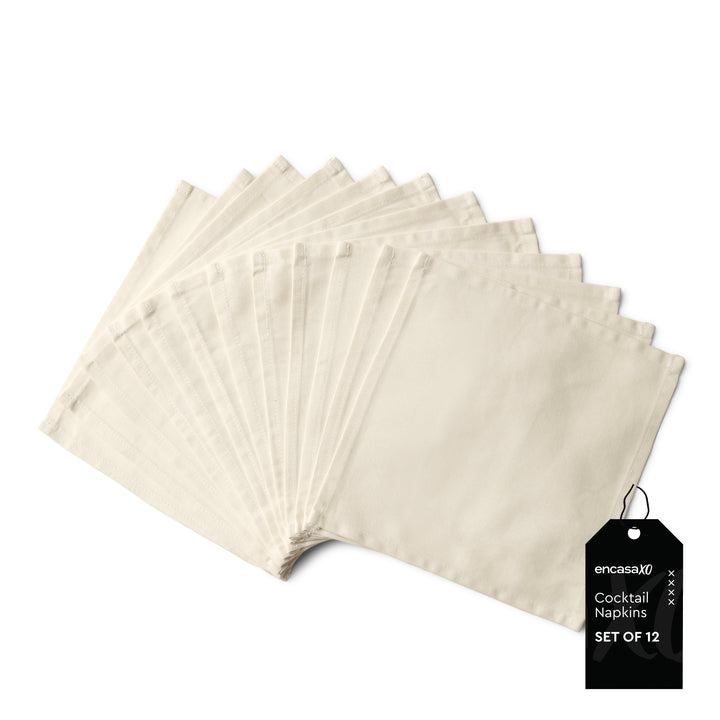 Cotton Natural Table Napkins (Pack of 12)