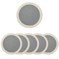 Cotton Light Grey & Off White Placemat (Pack of 6)