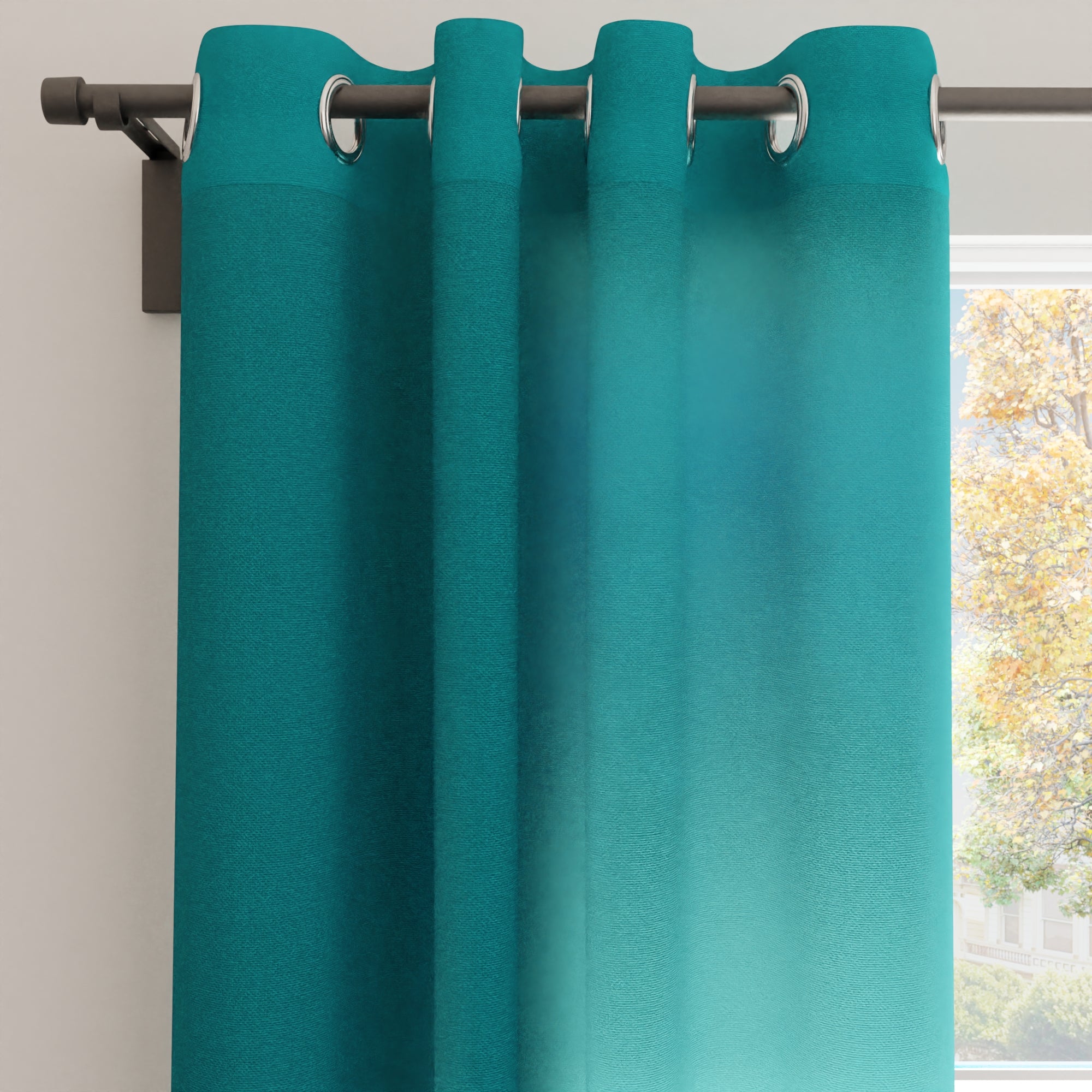 Canvas Azul Blue Curtain (Pack of 1)