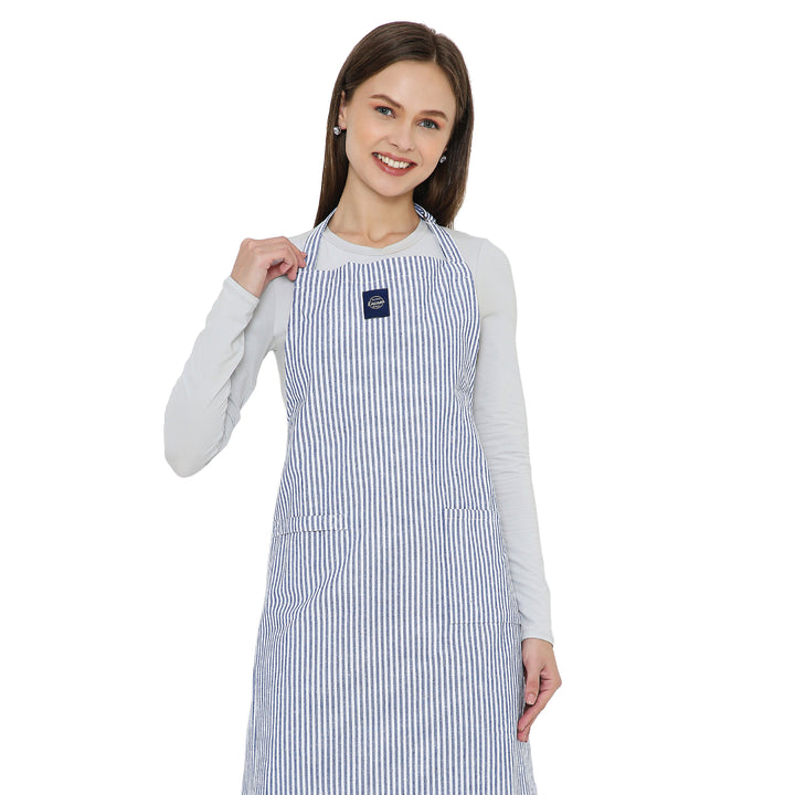 Cotton Ticking Black Apron (Pack of 1)