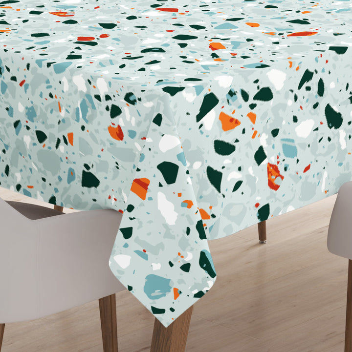 Cotton Terrazzo Mint Table Cloth (Pack of 1)