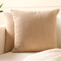 Corduroy Beige Cushion Cover