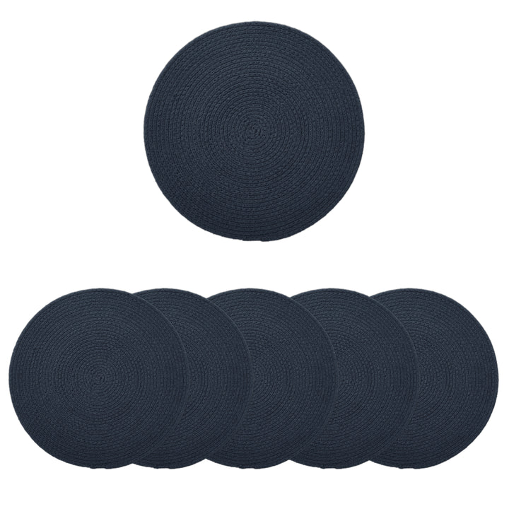 Cotton Dark Blue Placemat (Pack of 6)