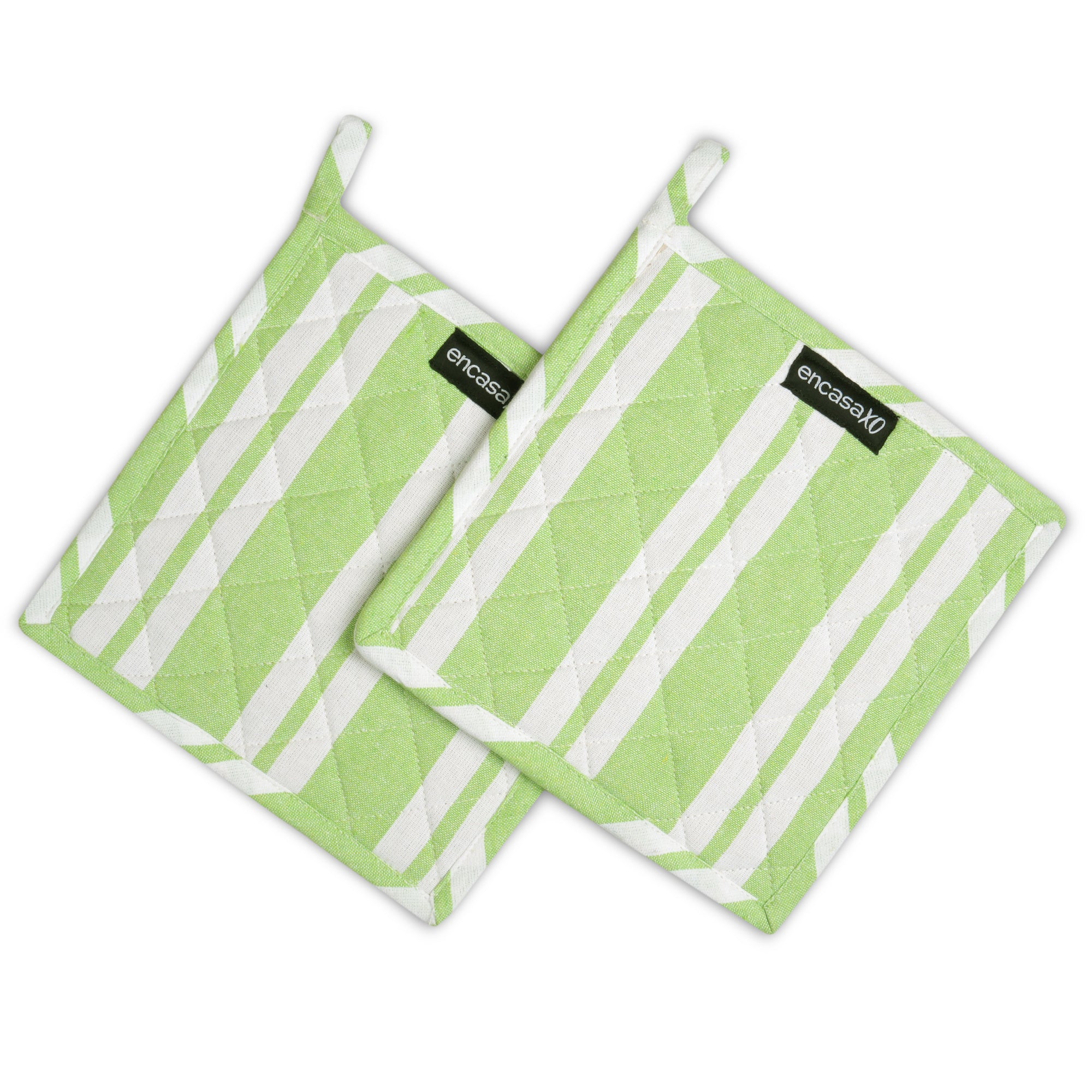 RC Yarn-Dyed Franca Lime Stripes Potholder (Pack of 2)