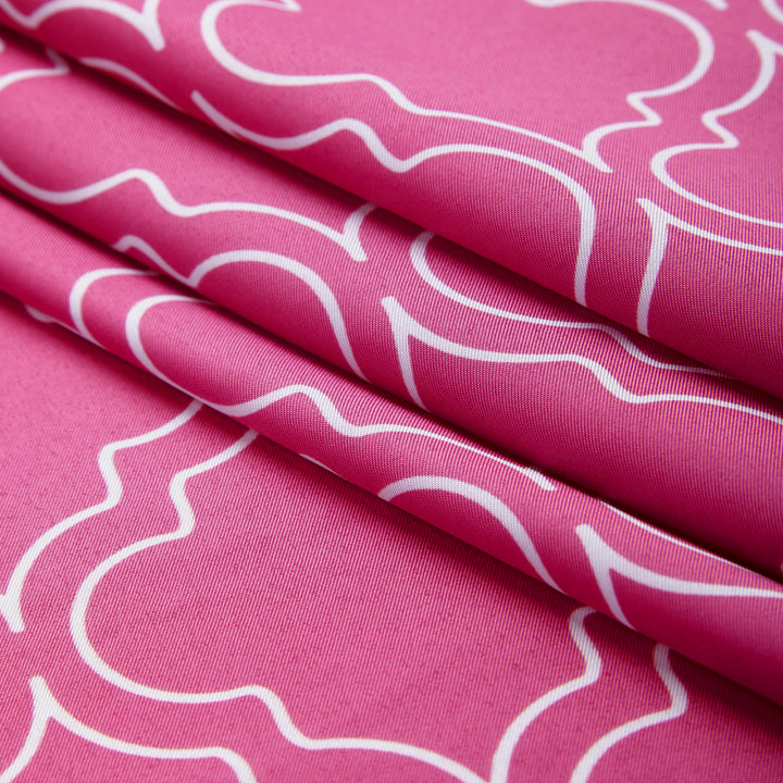 Printed Satin Fabric by Meter | Wide - 58 Inch Width (147 cm) | Soft Polyester Cloth for Curtains, Cushion Covers, Dresses, Kurtis, Crafts, Craft Sewing & Home Decor