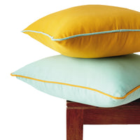 Cotton Mango+Mint Green Cushion Cover (Pack of 2)