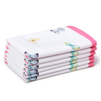 Spun Polyester Pink Butterflies Table Napkin
