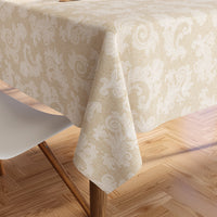 Cotton chambray Beige Table Cloth (Pack of 1)