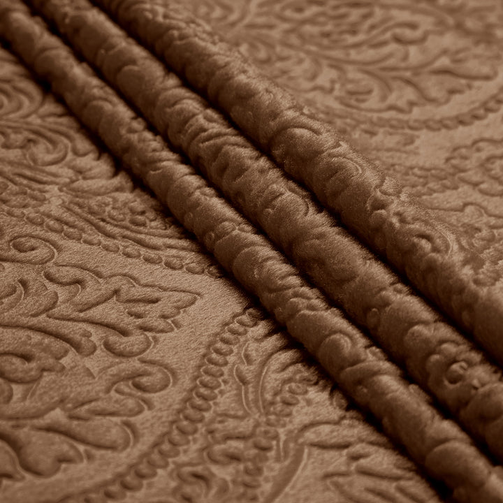 Embossed Velvet Coffee Fabric