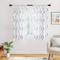 Polyester Palm Leaves Curtain (Pack of 2)