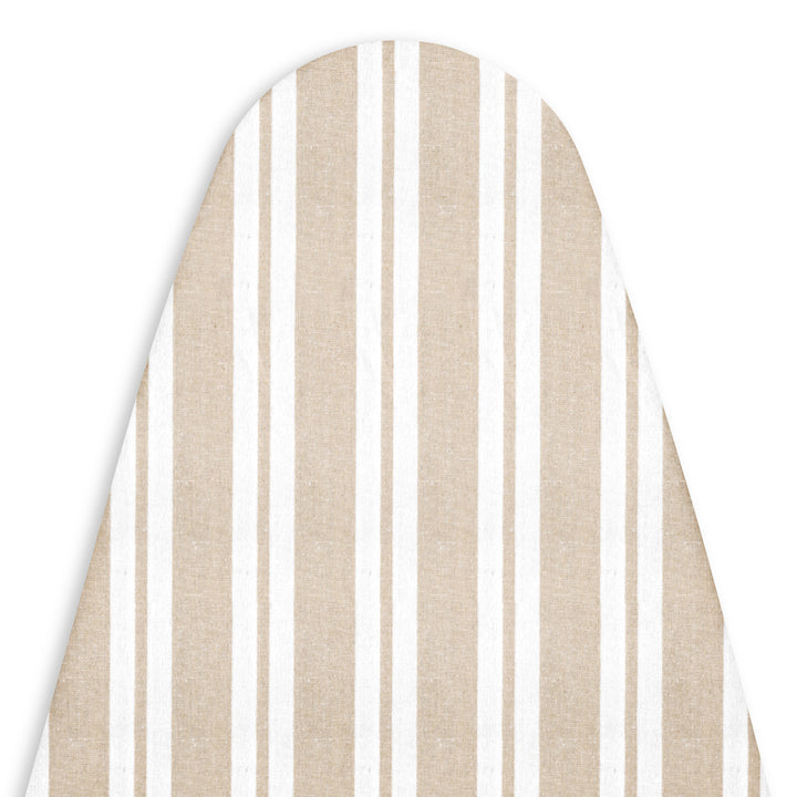 Cotton Franca Beige Stripes Ironing Board Cover (Pack of 1)