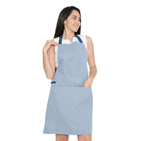 Yarn Dyed Cotton B Grey & Cobalt Blue Apron (Pack of 1)