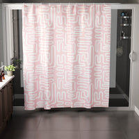Polyester Boho Maze Pink Shower Curtain (Pack of 1)