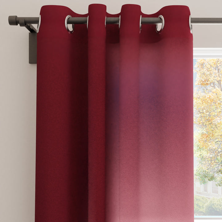 Canvas Rich Maroon Curtain (Pack of 1)