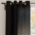 Canvas Jet Black Curtain (Pack of 1)