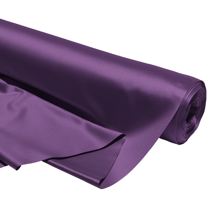 Satin Polyester Silk Purple Fabric