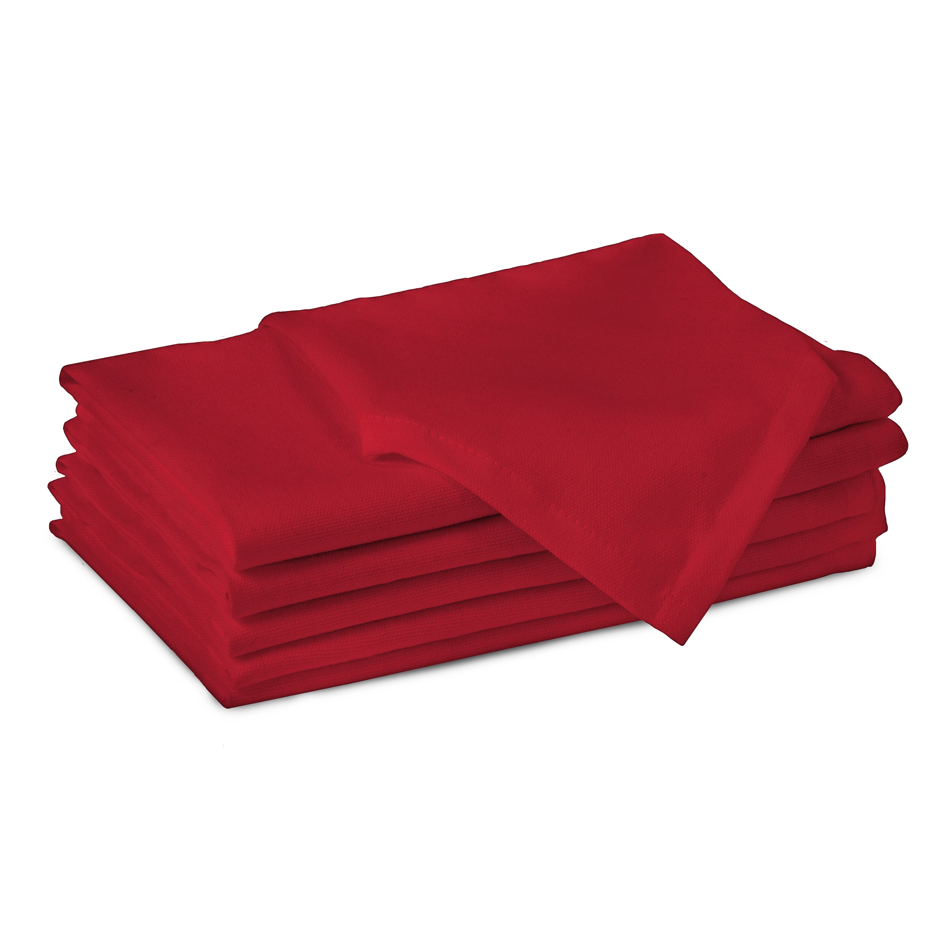 Cotton Deep Red Table Napkins (Pack of 6)