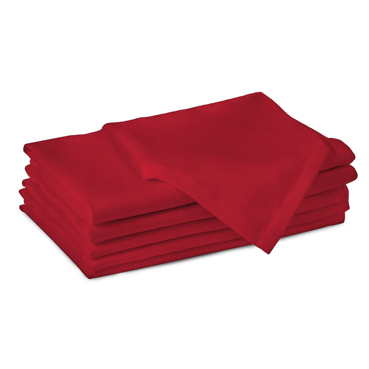 Cotton Deep Red Table Napkins (Pack of 6)