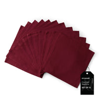 Cotton Rich Maroon Table Napkins (Pack of 12)
