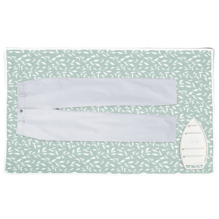 20s Sheeting Green Leaflet Ironing Mat (Pack of 1)