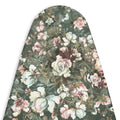 Cotton Twill Green Roses Ironing Board Cover (Pack of 1)