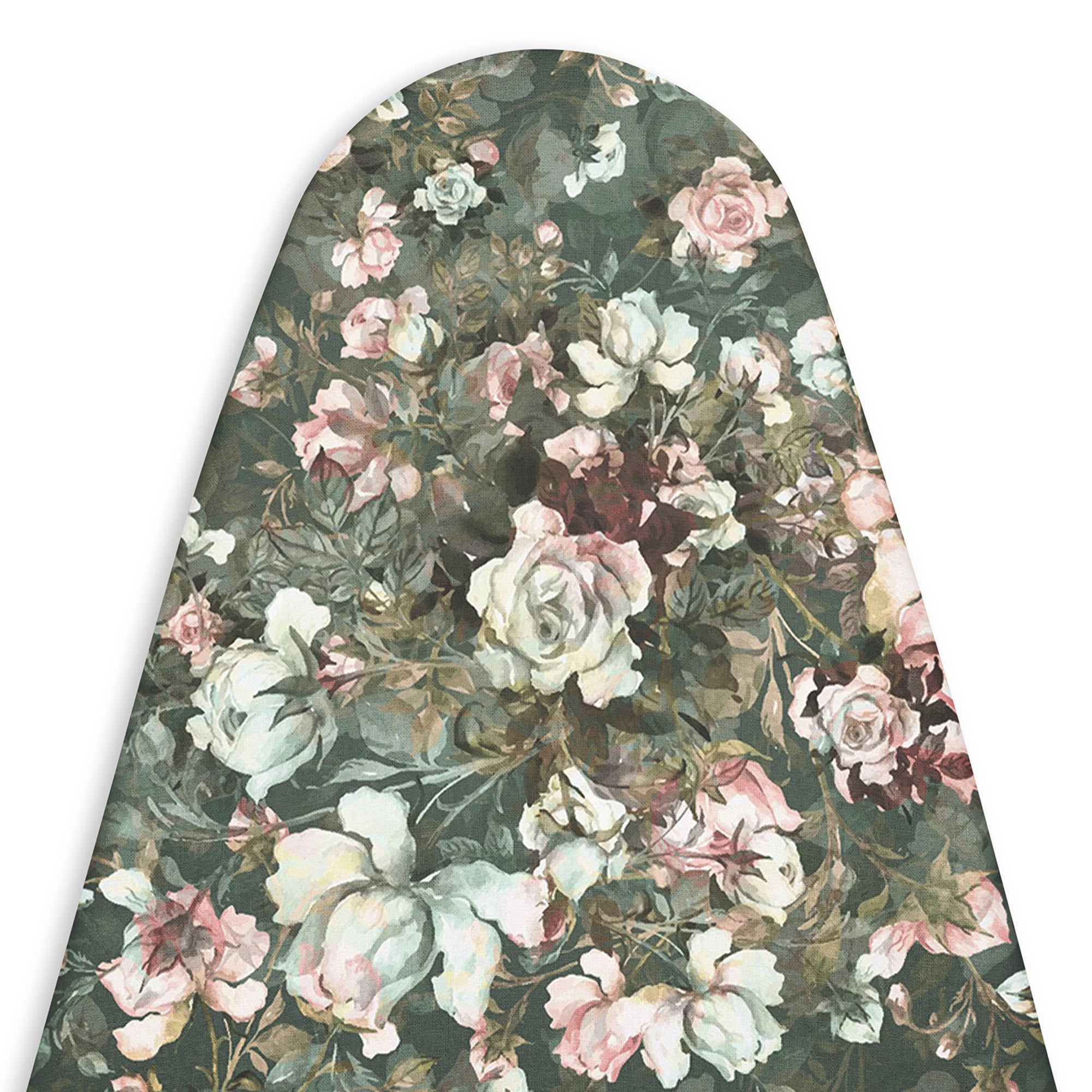 20s Cotton Twill Green Roses Ironing Board Cover (Pack of 1)