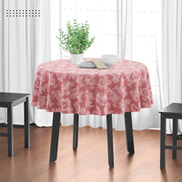 Cotton chambray Red Table Cloth (Pack of 1)