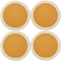 Cotton Yellow & Off White Placemat (Pack of 4)