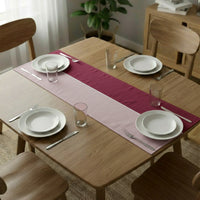 Cotton Buff & Maroon Table Runner (Pack of 1)