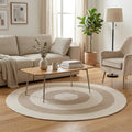 Cotton Rug Beige & Off-White Floor Carpet (Pack of 1)