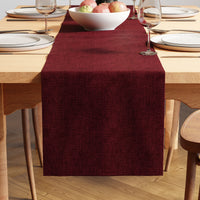 Chenille Maroon Table Runner
