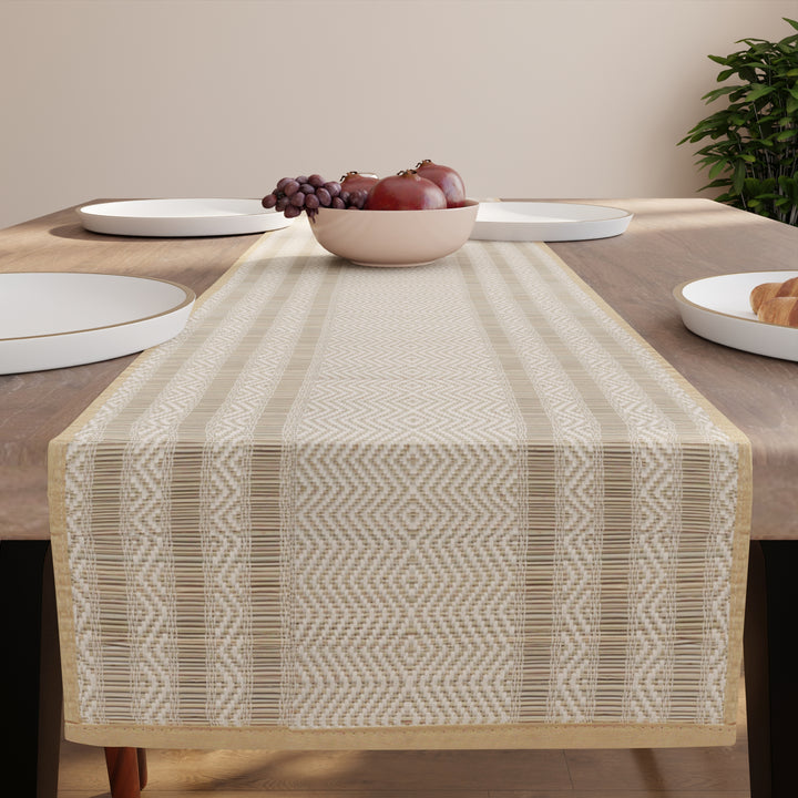 Madur Kathi Beige Table Runner (Pack of 1)