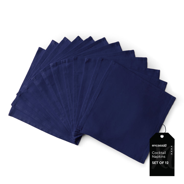 Cotton Scotch Blue Table Napkins (Pack of 12)