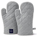 RC Yarn-Dyed Ticking Black Oven Gloves (Pack of 2)