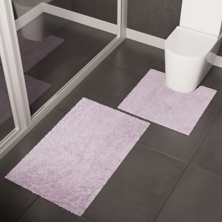 Cotton Lilac Bathmat (Pack of 2)
