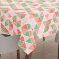 Polyester Big Triangles Tomato Table Cloth (Pack of 1)
